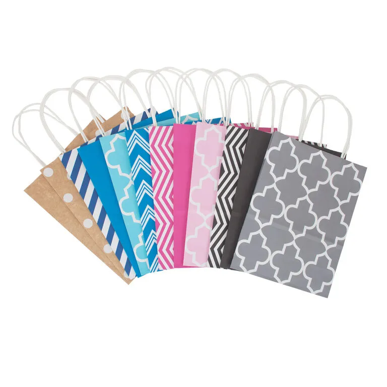 Hallmark 10.7" 12-Pack Assorted Kraft Paper Gift Bags 1 Hallmark 10.7" 12-Pack Assorted Kraft Paper Gift Bags