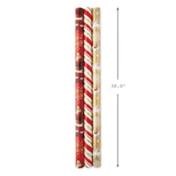 Hallmark Red And Gold 3-Pack Reversible Christmas Wrapping Paper, 120 Sq. Ft. 8 Hallmark Red And Gold 3-Pack Reversible Christmas Wrapping Paper, 120 Sq. Ft. -Hot Sale Hallmark Store 3Pack Red and Gold Reversible Christmas Wrapping Paper 5JXW1029 03