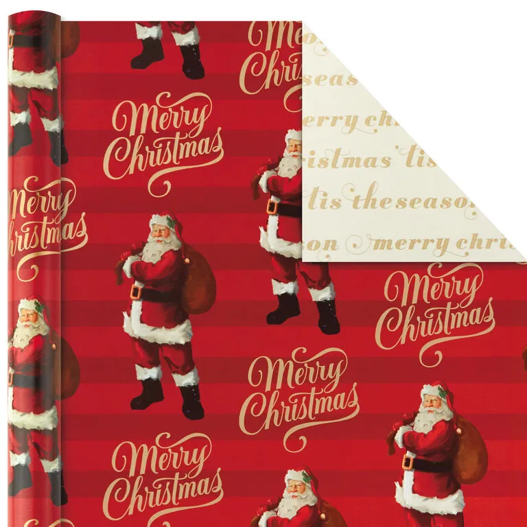 Hallmark Red And Gold 3-Pack Reversible Christmas Wrapping Paper, 120 Sq. Ft. 4 Hallmark Red And Gold 3-Pack Reversible Christmas Wrapping Paper, 120 Sq. Ft. - Image 4