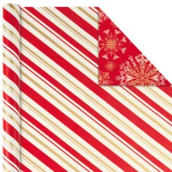 Hallmark Red And Gold 3-Pack Reversible Christmas Wrapping Paper, 120 Sq. Ft. 10 Hallmark Red And Gold 3-Pack Reversible Christmas Wrapping Paper, 120 Sq. Ft. -Hot Sale Hallmark Store 3Pack Red and Gold Reversible Christmas Wrapping Paper 5JXW1029 05