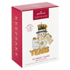 Hallmark 50 Sweet Years Special Edition Ornament -Hot Sale Hallmark Store 50 Sweet Years Snowman Keepsake Ornament 1799QGO2509 04