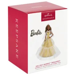 Hallmark 2023 Black Holiday Barbie™ Ornament -Hot Sale Hallmark Store African American Holiday Barbie Keepsake Ornament 2199QXR8217 04