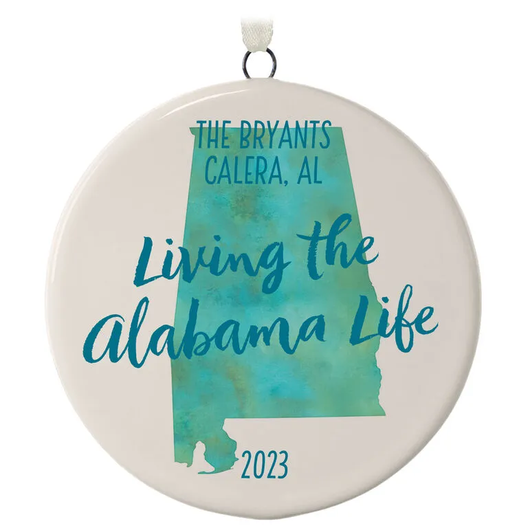 Hallmark Alabama Personalized State Ornament 1 Hallmark Alabama Personalized State Ornament