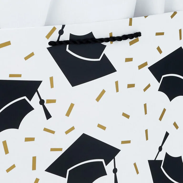 Hallmark 13" Assorted Grad Designs 3-Pack Large Gift Bags With Tissue Paper 4 Hallmark 13" Assorted Grad Designs 3-Pack Large Gift Bags With Tissue Paper - Image 4