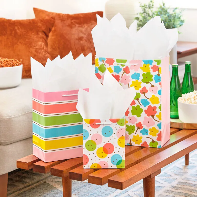 Hallmark Assorted Pastel Designs 8-Pack Small, Medium And Large Gift Bags 2 Hallmark Assorted Pastel Designs 8-Pack Small, Medium And Large Gift Bags - Image 2