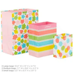 Hallmark Assorted Pastel Designs 8-Pack Small, Medium And Large Gift Bags 8 Hallmark Assorted Pastel Designs 8-Pack Small, Medium And Large Gift Bags -Hot Sale Hallmark Store Assorted Small Large Pastel Designs Gift Bags 5EGB6640 03