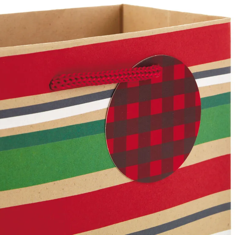 Hallmark Assorted Rustic Designs 8-Pack Small, Medium And Large Christmas Gift Bags 6 Hallmark Assorted Rustic Designs 8-Pack Small, Medium And Large Christmas Gift Bags - Image 6