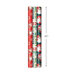Hallmark Very Vintage Christmas 3-Pack Assortment Wrapping Paper, 120 Sq. Ft. 10 Hallmark Very Vintage Christmas 3-Pack Assortment Wrapping Paper, 120 Sq. Ft. -Hot Sale Hallmark Store Assorted Vintage Designs Christmas Wrapping Paper 5JXW1079 04