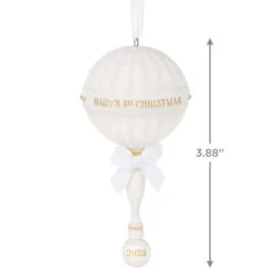 Hallmark Baby's First Christmas Rattle 2023 Porcelain Ornament 8 Hallmark Baby's First Christmas Rattle 2023 Porcelain Ornament -Hot Sale Hallmark Store Babys 1st Christmas Rattle Keepsake Ornament 2499QHX3107 03