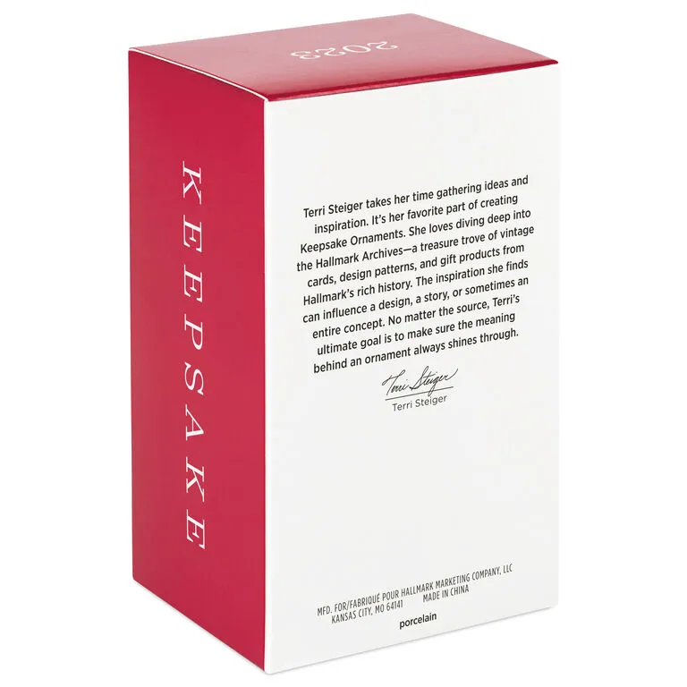 Hallmark Baby's First Christmas Rattle 2023 Porcelain Ornament 5 Hallmark Baby's First Christmas Rattle 2023 Porcelain Ornament - Image 5