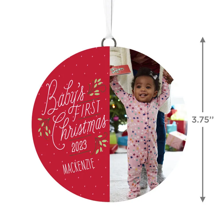 Hallmark Baby's First Christmas Personalized Text And Vertical Photo Ceramic Ornament 3 Hallmark Baby's First Christmas Personalized Text And Vertical Photo Ceramic Ornament - Image 3