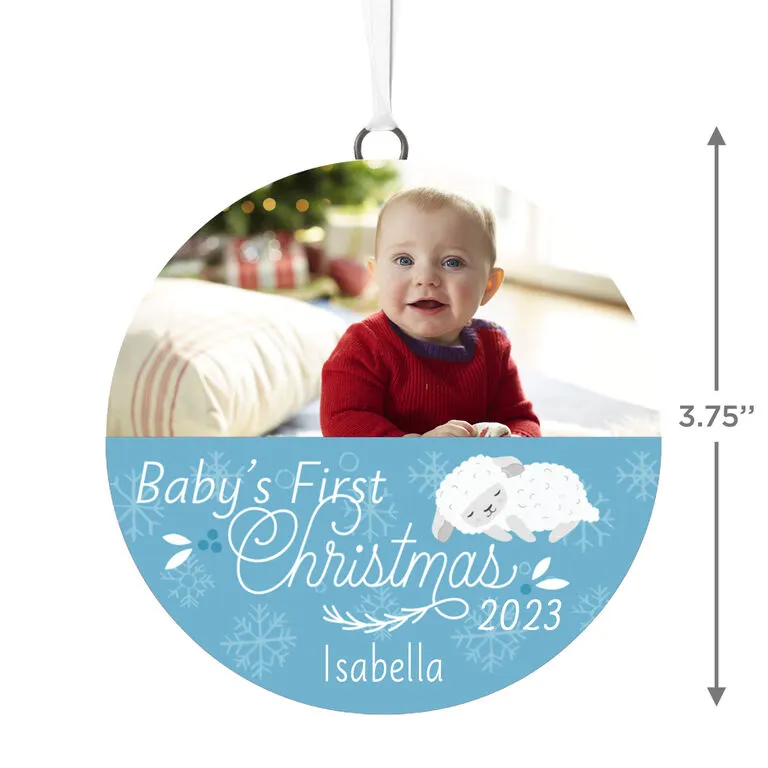 Hallmark Baby's First Christmas Personalized Text And Horizontal Photo Ceramic Ornament 3 Hallmark Baby's First Christmas Personalized Text And Horizontal Photo Ceramic Ornament - Image 3
