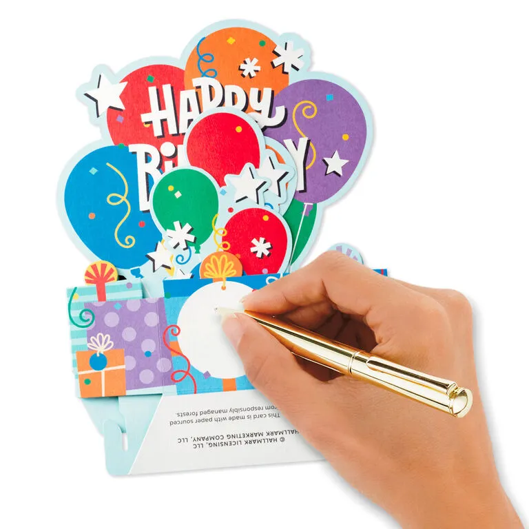 Hallmark Balloon Bouquet Boxed Pop-Up Birthday Cards, Pack Of 8 6 Hallmark Balloon Bouquet Boxed Pop-Up Birthday Cards, Pack Of 8 - Image 6