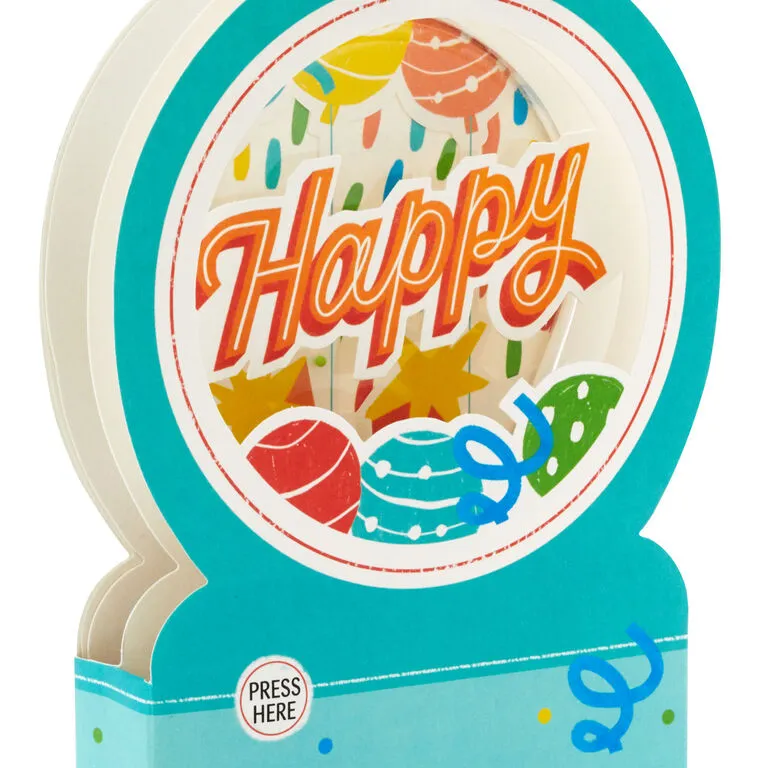 Hallmark All The Happiness Snow Globe Musical 3D Birthday Card With Motion 4 Hallmark All The Happiness Snow Globe Musical 3D Birthday Card With Motion - Image 4