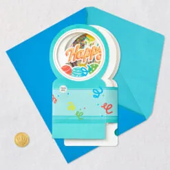 Hallmark All The Happiness Snow Globe Musical 3D Birthday Card With Motion 12 Hallmark All The Happiness Snow Globe Musical 3D Birthday Card With Motion -Hot Sale Hallmark Store Balloons Snow Globe Musical Motion 3DBirthday Card 1299WDR1212 05