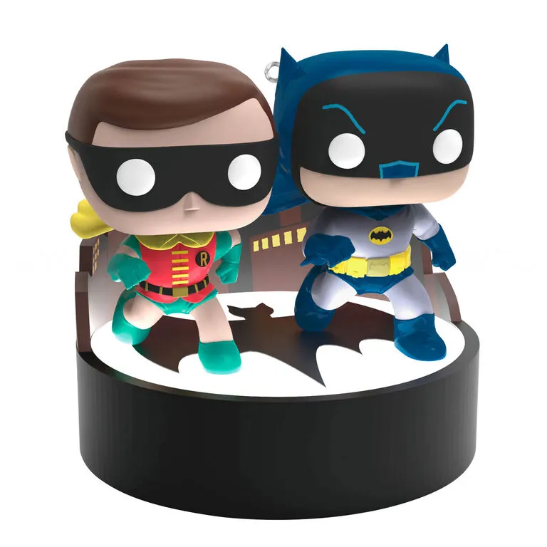 Hallmark Batman™ The Classic TV Series Batman™ And Robin™ Funko POP!® Ornament With Light And Sound 1 Hallmark Batman™ The Classic TV Series Batman™ And Robin™ Funko POP!® Ornament With Light And Sound