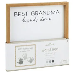 Hallmark Best Grandma Hands Down Wood Sign Handprint Kit 6 Hallmark Best Grandma Hands Down Wood Sign Handprint Kit -Hot Sale Hallmark Store Best Grandma Wood Sign Handprint Kit With Paints 1BBY4848 03