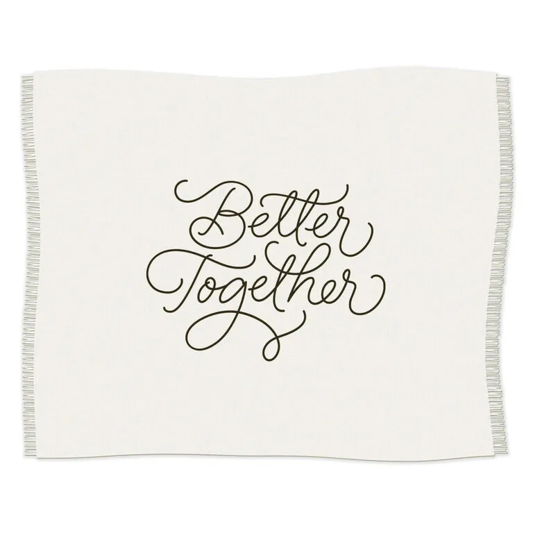 Hallmark Better Together Embroidered Throw Blanket, 80x60 1 Hallmark Better Together Embroidered Throw Blanket, 80x60