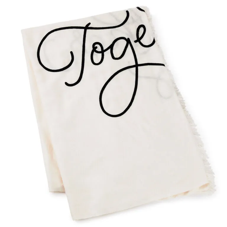 Hallmark Better Together Embroidered Throw Blanket, 80x60 2 Hallmark Better Together Embroidered Throw Blanket, 80x60 - Image 2