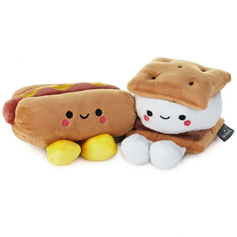 Hallmark Better Together Hot Dog And S'More Magnetic Plush, 4" 1 Hallmark Better Together Hot Dog And S'More Magnetic Plush, 4"