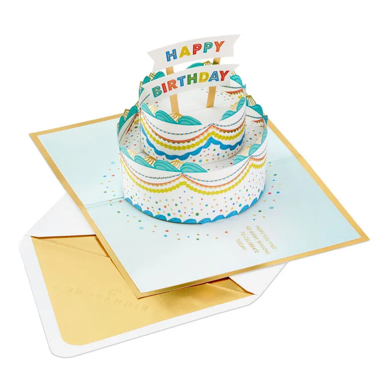 Hallmark Celebrating You Cake 3D Pop-Up Birthday Card 2 Hallmark Celebrating You Cake 3D Pop-Up Birthday Card - Image 2