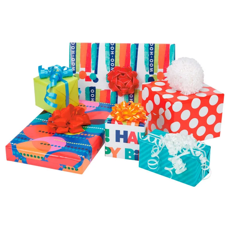 Hallmark Birthday Celebration 3-Pack Reversible Wrapping Paper 2 Hallmark Birthday Celebration 3-Pack Reversible Wrapping Paper - Image 2