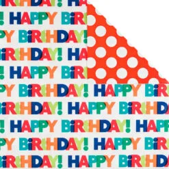 Hallmark Birthday Celebration 3-Pack Reversible Wrapping Paper 10 Hallmark Birthday Celebration 3-Pack Reversible Wrapping Paper -Hot Sale Hallmark Store Birthday Celebration 3Pack Reversible Wrapping Paper 5EWR2946 04