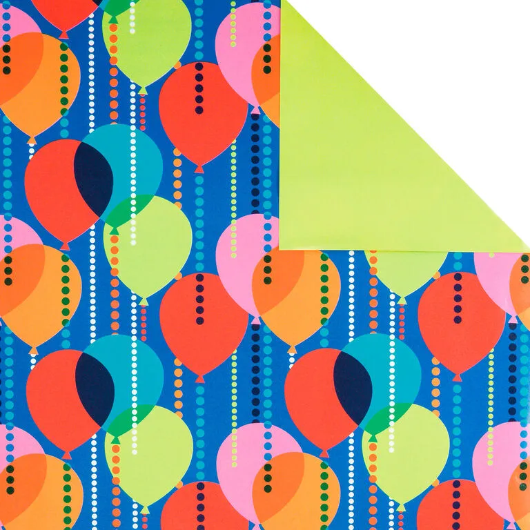 Hallmark Birthday Celebration 3-Pack Reversible Wrapping Paper 5 Hallmark Birthday Celebration 3-Pack Reversible Wrapping Paper - Image 5