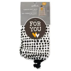Hallmark 28" Black Dots With Heart Fabric Gift Bag With Tag 5 Hallmark 28" Black Dots With Heart Fabric Gift Bag With Tag -Hot Sale Hallmark Store Black Dots With Heart Fabric Gift Bag With Tag 1499EGB7347 04