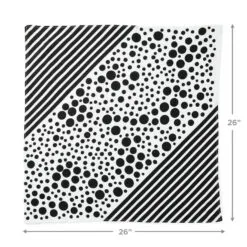 Hallmark 26" Black-and-White Fabric Gift Wrap With Elastic Band 9 Hallmark 26" Black-and-White Fabric Gift Wrap With Elastic Band -Hot Sale Hallmark Store BlackandWhite Square Flat Wrapping Cloth 1299EJR6377 04