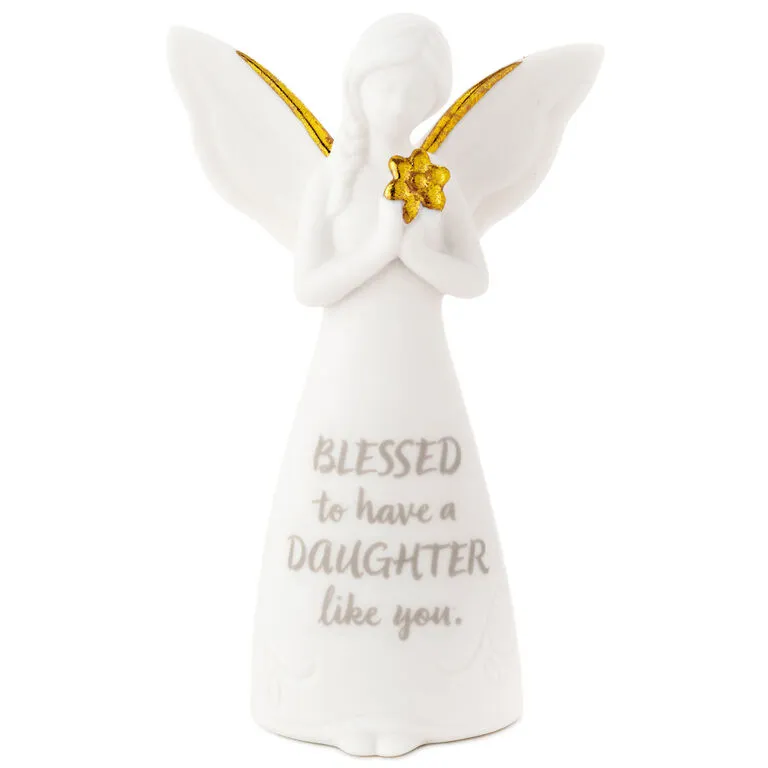 Hallmark Blessing Of A Daughter Mini Angel Figurine, 3.75" 1 Hallmark Blessing Of A Daughter Mini Angel Figurine, 3.75"
