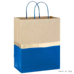 Hallmark 13" Blue And Kraft Paper 6-Pack Gift Bag 8 Hallmark 13" Blue And Kraft Paper 6-Pack Gift Bag -Hot Sale Hallmark Store Blue and Kraft Paper 6Pack Large Gift Bags 5EGB6399 04