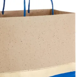 Hallmark 13" Blue And Kraft Paper 6-Pack Gift Bag 9 Hallmark 13" Blue And Kraft Paper 6-Pack Gift Bag -Hot Sale Hallmark Store Blue and Kraft Paper 6Pack Large Gift Bags 5EGB6399 05
