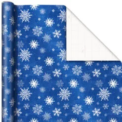 Hallmark Blue And White 3-Pack Holiday Wrapping Paper Assortment, 120 Sq. Ft. -Hot Sale Hallmark Store Blue and White Holiday Wrapping Paper Assortment 5JXW1256 05