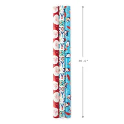 Hallmark Bright Joy 3-Pack Kids Reversible Christmas Wrapping Paper Assortment, 120 Sq. Ft. 8 Hallmark Bright Joy 3-Pack Kids Reversible Christmas Wrapping Paper Assortment, 120 Sq. Ft. -Hot Sale Hallmark Store Bright Assorted Kids Reversible Christmas Gift Wrap 5JXW1030 03