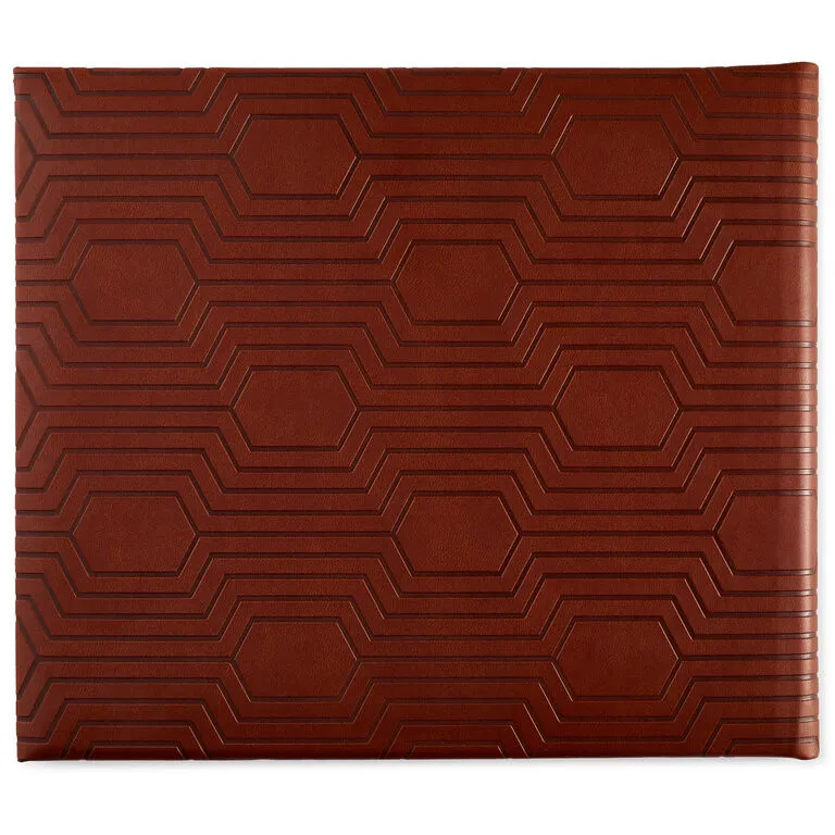 Hallmark Brown Hexagonal Pattern Guest Book 4 Hallmark Brown Hexagonal Pattern Guest Book - Image 4