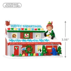 Hallmark Elf Crazy Christmas Cheer Musical Ornament With Light 8 Hallmark Elf Crazy Christmas Cheer Musical Ornament With Light -Hot Sale Hallmark Store Buddy the Elf on Christmas House Keepsake Ornament 3999QXI7069 03