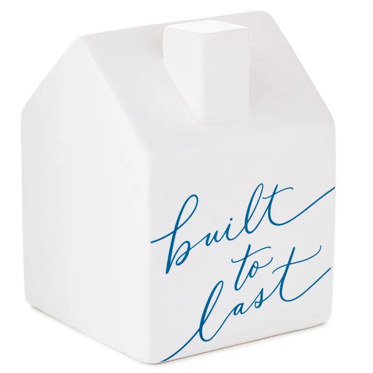 Hallmark Built To Last Ceramic House Figurine, 4" 1 Hallmark Built To Last Ceramic House Figurine, 4"