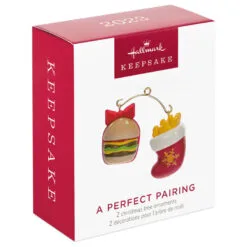 Hallmark Mini A Perfect Pairing Ornaments, Set Of 2 10 Hallmark Mini A Perfect Pairing Ornaments, Set Of 2 -Hot Sale Hallmark Store Burger and Fries Keepsake Ornaments 1499QXM9207 04