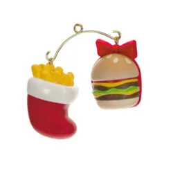 Hallmark Mini A Perfect Pairing Ornaments, Set Of 2 12 Hallmark Mini A Perfect Pairing Ornaments, Set Of 2 -Hot Sale Hallmark Store Burger and Fries Keepsake Ornaments 1499QXM9207 06