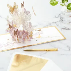 Hallmark Butterfly Bouquet Thankful For You 3D Pop-Up Thinking Of You Card 13 Hallmark Butterfly Bouquet Thankful For You 3D Pop-Up Thinking Of You Card -Hot Sale Hallmark Store Butterfly Flowers 3D PopUp Thinking of You Card 1299LAD9643 06