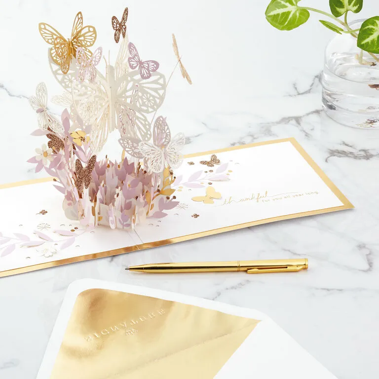 Hallmark Butterfly Bouquet Thankful For You 3D Pop-Up Thinking Of You Card 6 Hallmark Butterfly Bouquet Thankful For You 3D Pop-Up Thinking Of You Card - Image 6