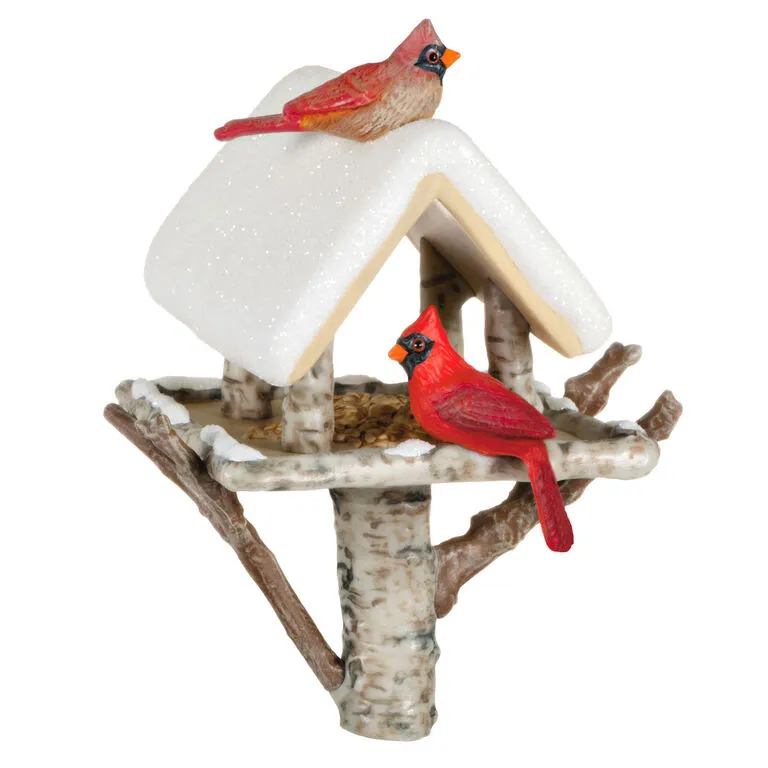 Hallmark Marjolein's Garden Winter Cardinals Ornament 1 Hallmark Marjolein's Garden Winter Cardinals Ornament