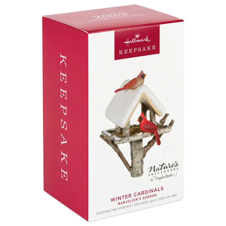 Hallmark Marjolein's Garden Winter Cardinals Ornament 4 Hallmark Marjolein's Garden Winter Cardinals Ornament - Image 4