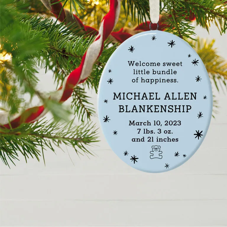 Hallmark Ceramic Personalized Ornament—Vertical Oval 2 Hallmark Ceramic Personalized Ornament—Vertical Oval - Image 2