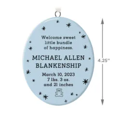 Hallmark Ceramic Personalized Ornament—Vertical Oval 7 Hallmark Ceramic Personalized Ornament—Vertical Oval -Hot Sale Hallmark Store Ceramic Personalized OrnamentVertical Oval 1999QHE1739B2 03