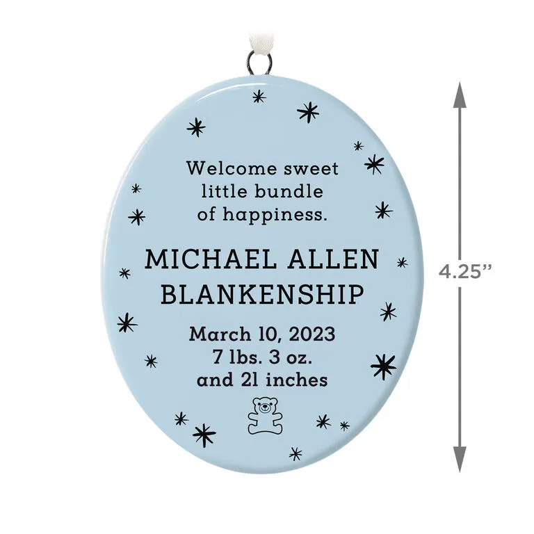 Hallmark Ceramic Personalized Ornament—Vertical Oval 3 Hallmark Ceramic Personalized Ornament—Vertical Oval - Image 3