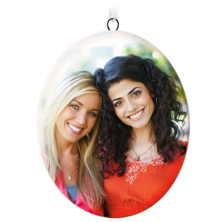 Hallmark Ceramic Photo Ornament—Vertical Oval 1 Hallmark Ceramic Photo Ornament—Vertical Oval