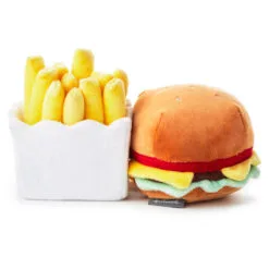 Hallmark Better Together Burger And Fries Magnetic Plush, 5" 5 Hallmark Better Together Burger And Fries Magnetic Plush, 5" -Hot Sale Hallmark Store Cheeseburger and French Fries Magnetic Plush 1KID1643 03
