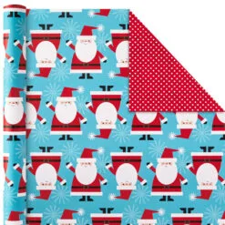 Hallmark Christmas Cheer 4-Pack Reversible Wrapping Paper Assortment, 150 Sq. Ft. -Hot Sale Hallmark Store Christmas Cheer Assortment Reversible Wrapping Paper 5JXW1736 07